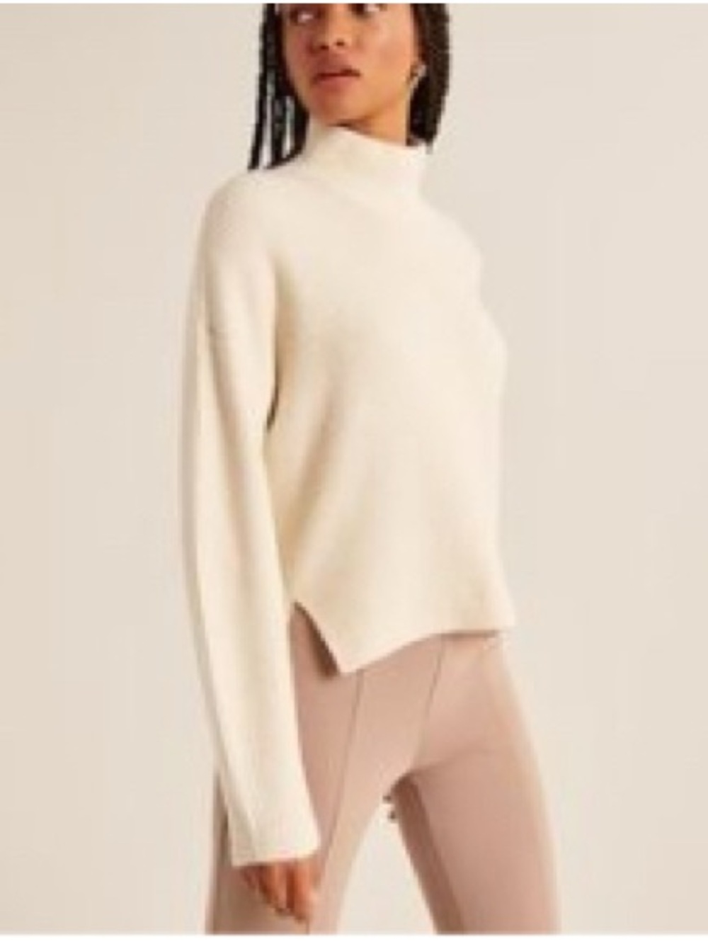 Abercrombie & Fitch Cream Turtleneck Sweater NWT - S